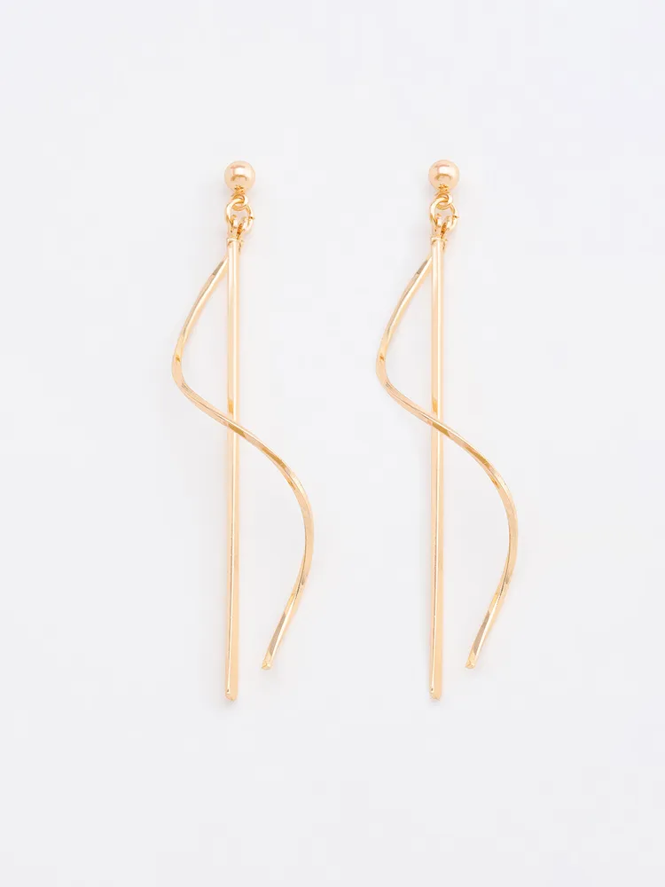 Metal Twist Earrings, / o/s