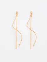 Metal Twist Earrings, / o/s