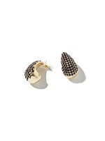 Statement Pavé Demi-Hoop Earring