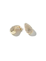 Boucles d'oreilles demi-cercle pavé