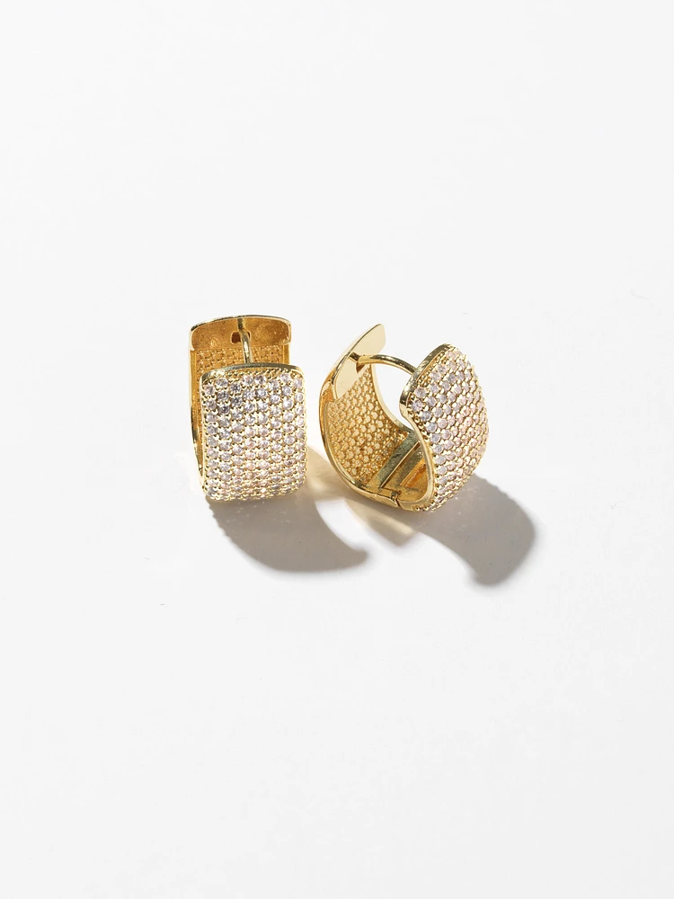 Pavé Gold Hoop Earring