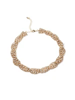 Collier en strass tressé
