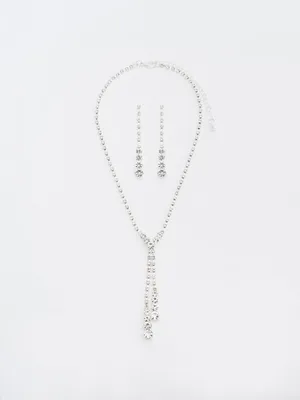 Jewelled Tear Drop Necklace