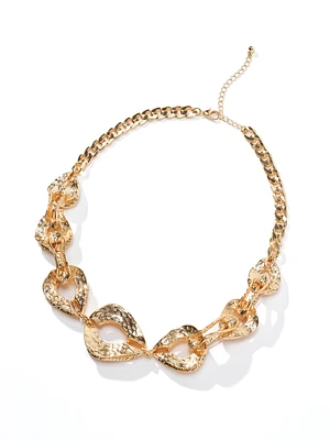Collier en métal martelé