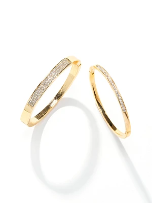 2-Pack Gold Pavé Bangles