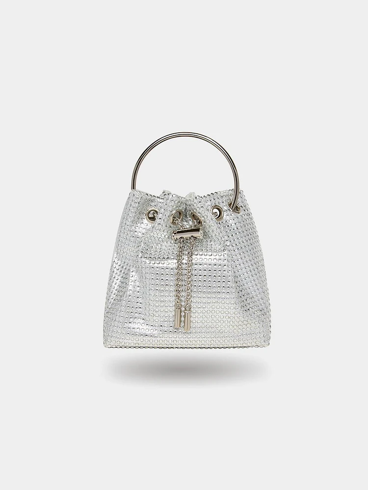 Rhinestone Bucket Handbag