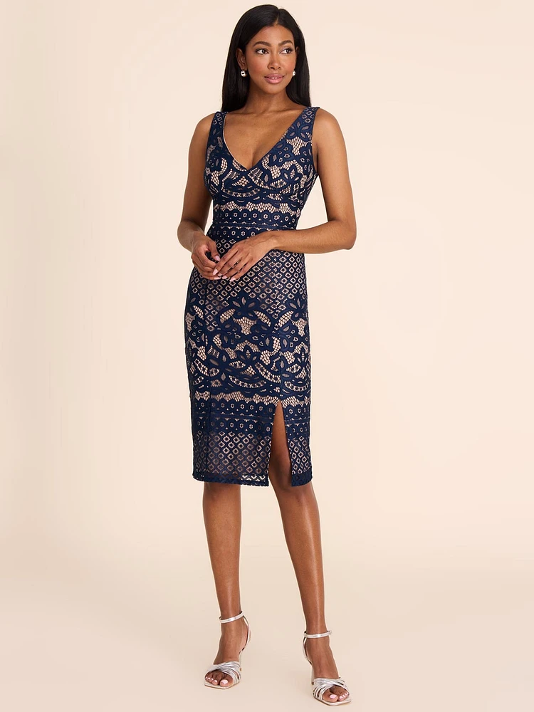 Lace V-Neck Sheath Dress