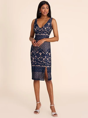 Lace V-Neck Sheath Dress