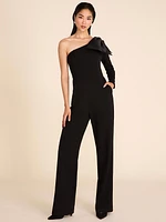 One-Shoulder Jumpsuit With Bow