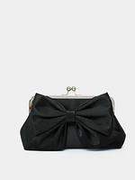 Satin Clutch With Bow