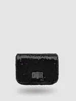 Sequined Flapover Crossbody Bag, / o/s