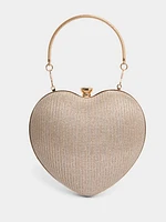 Heart Shaped Glitter Minaudiere