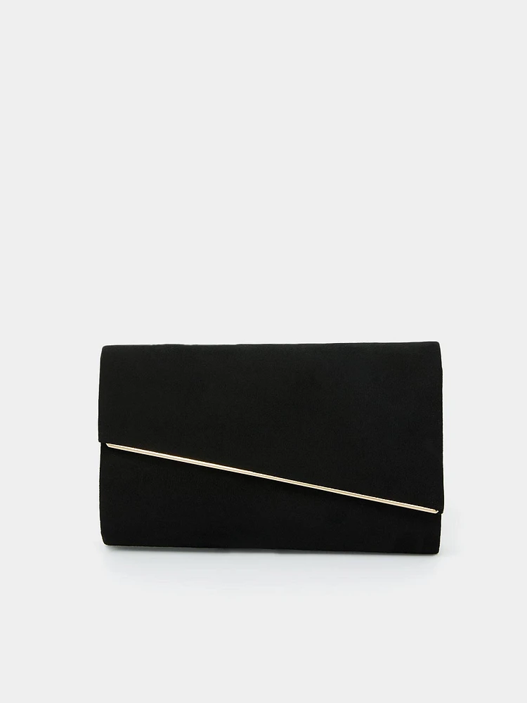 Faux Suede Clutch