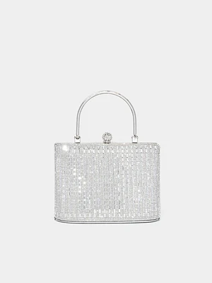 Jewelled Minaudiere With Top Handle