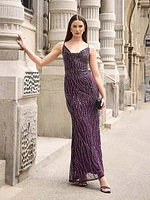 Sequin Animal Print Gown