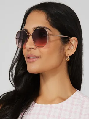 Geometrical Frame Sunglasses