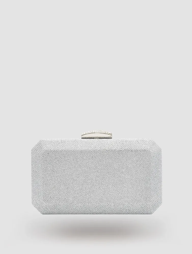 Geometric Glitter Mesh Minaudiere