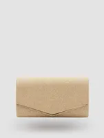 Glitter Envelope Clutch With Metal Trim, / o/s