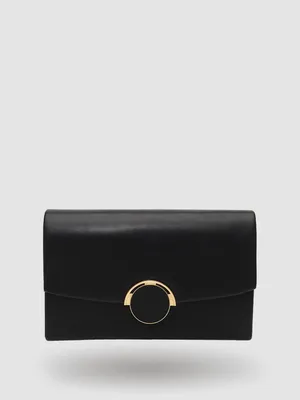 Patent Faux-Leather Flapover Clutch With Metal Closure, / o/s