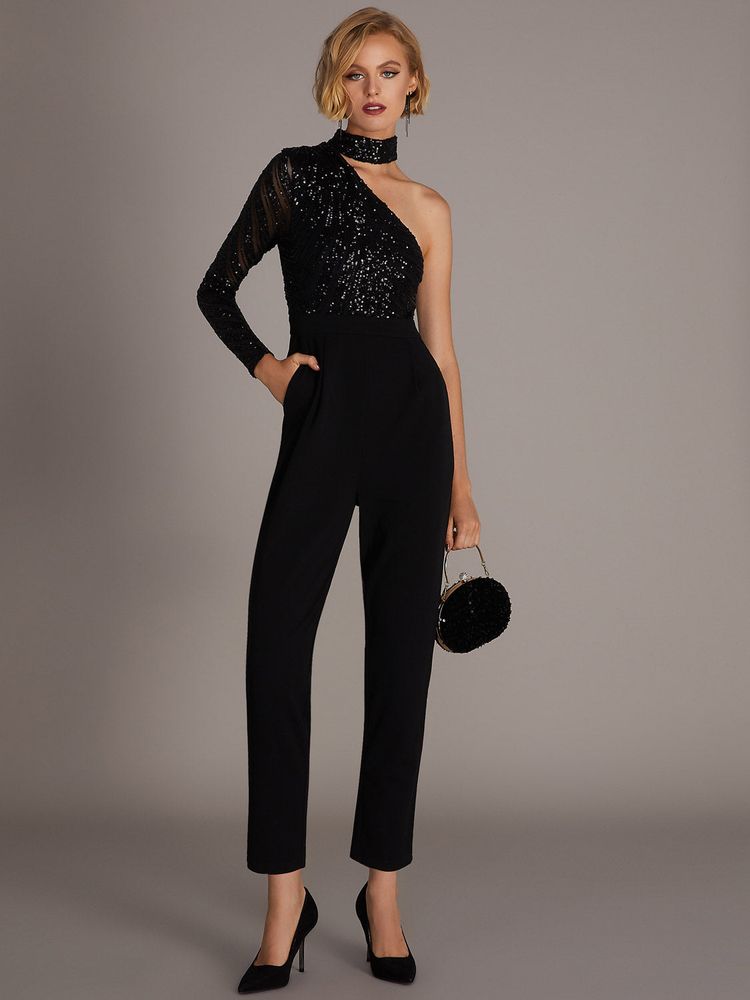 suzy shier black jumpsuit