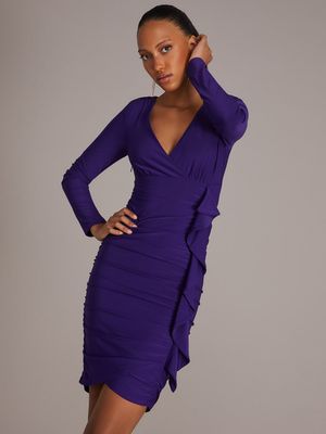 suzy ruffle wrap dress