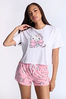 Ensemble short et t-shirt pyjama super doux imprimé Hello Kitty
