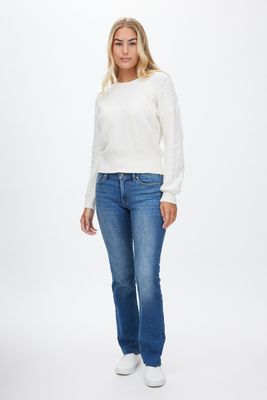mid rise sweet straight jean