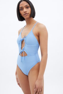 AERO Double Ruched One-Piece Swimsuit