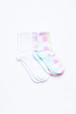 Tie Dye Demi Crew Socks 2-Pack