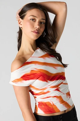 Contour One Shoulder Ruched Top