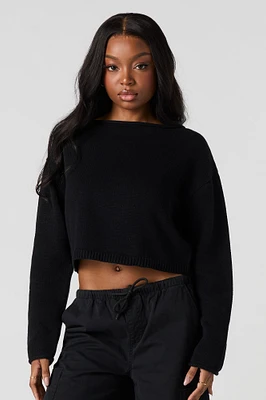 Long Sleeve Crop Sweater
