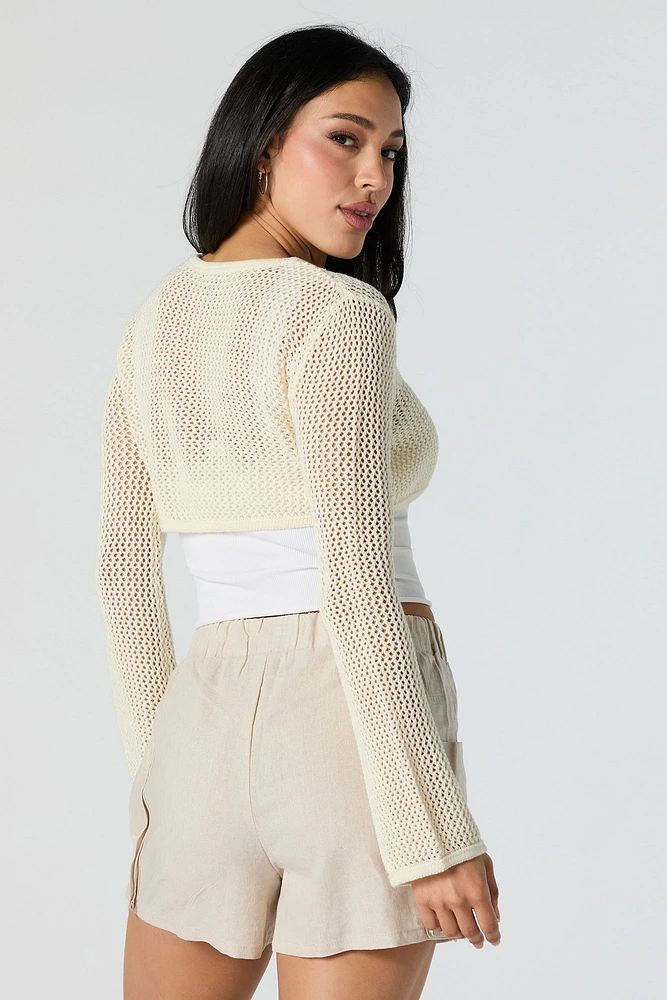 Open Knit Ultra Cropped Sweater