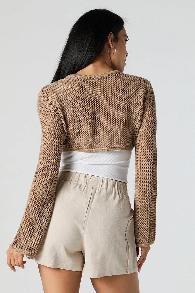 Open Knit Ultra Cropped Sweater