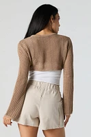 Open Knit Ultra Cropped Sweater