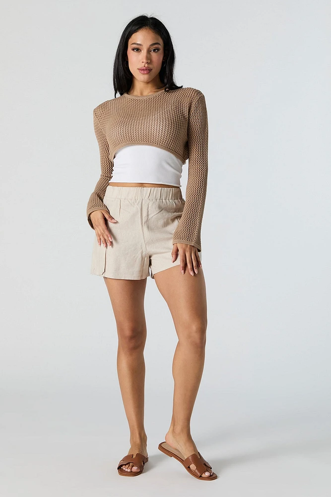 Open Knit Ultra Cropped Sweater