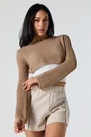 Open Knit Ultra Cropped Sweater