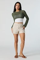 Open Knit Ultra Cropped Sweater