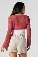 Open Knit Ultra Cropped Sweater