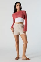 Open Knit Ultra Cropped Sweater