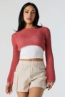 Open Knit Ultra Cropped Sweater