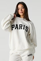 City Twill Embroidered Fleece Sweatshirt