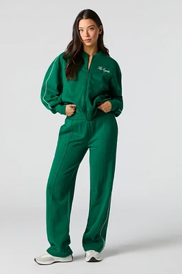 Pantalon d'entraînement Active en molleton avec motif brodé LA