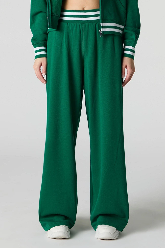 Pantalon d'entraînement Active en molleton avec bande de taille rayée