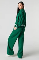 Pantalon d'entraînement Active en molleton avec bande de taille rayée