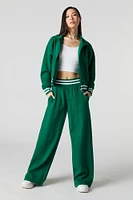 Pantalon d'entraînement Active en molleton avec bande de taille rayée