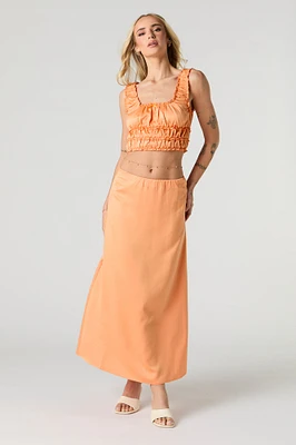 Jupe maxi en satin