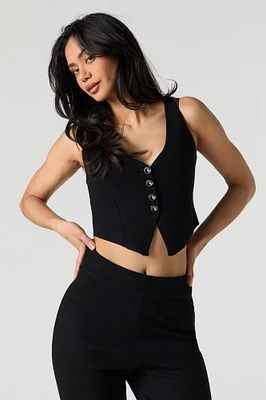 Knit Buttoned Vest