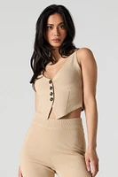Gilet boutonné en tricot