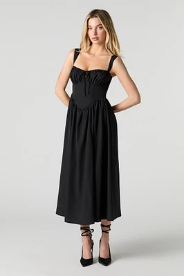 Robe trapèze corset maxi