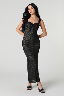 Lace Sweetheart Maxi Dress